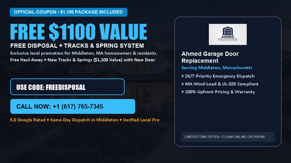 Ahmed Garage Door Replacement FREE Haul-Away & Heavy-Duty Tracks with New Door